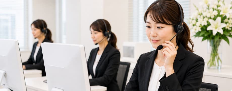 電話でご相談を受けるスタッフ